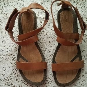 Teva Brown Wedge Sandals Size 8.5
